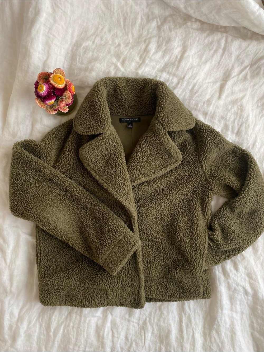Banana Republic Olive Teddy Jacket